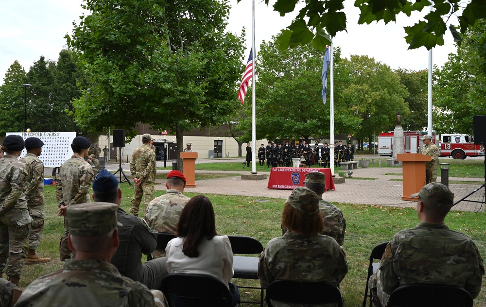 Team Mildenhall members join RAF Lakenheath for 9/11 memorial ceremony