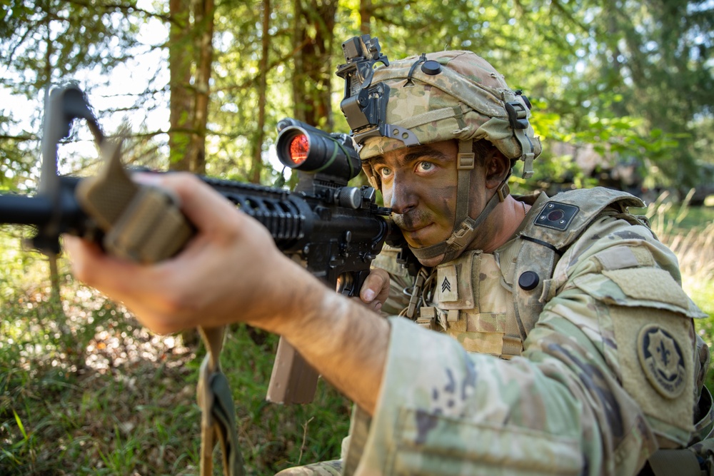 U.S. Army and multinational Soldiers train during Saber Junction 23