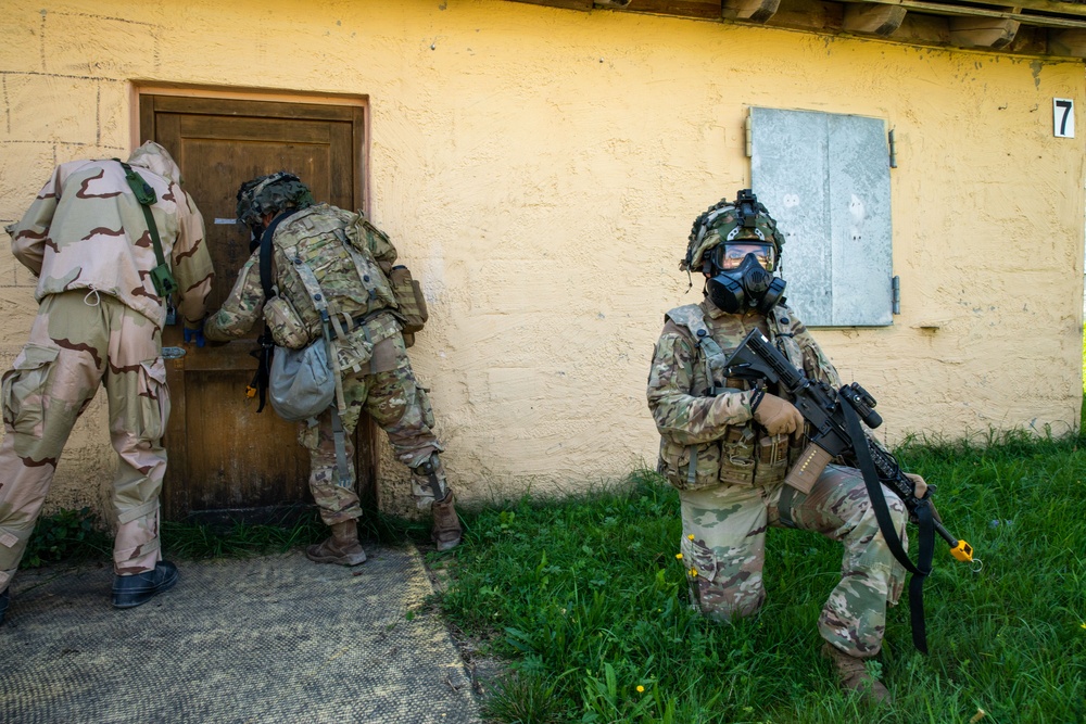 U.S. Army and multinational Soldiers train during Saber Junction 23