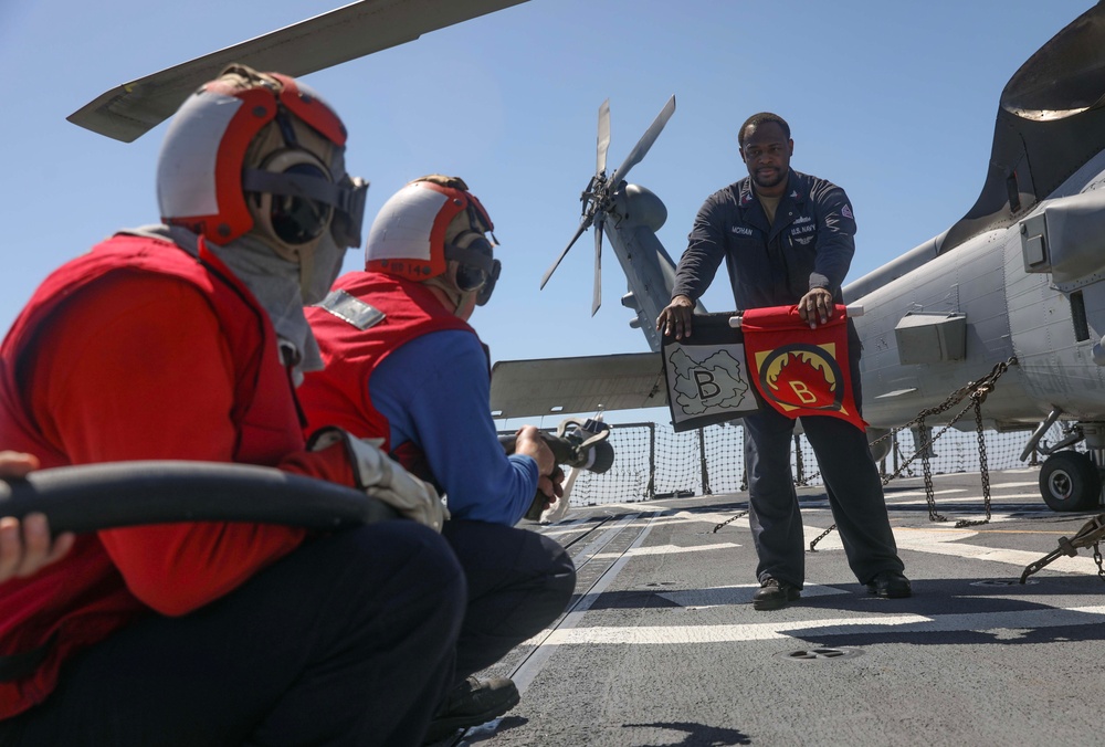 USS Dewey (DDG 105) Conducts Aircraft Firefighting Drill While Operating in the Philippine Sea