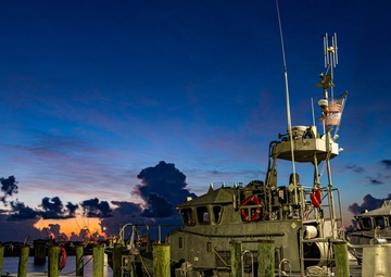 Sunrise over Coast Guard Station Oregon Inlet