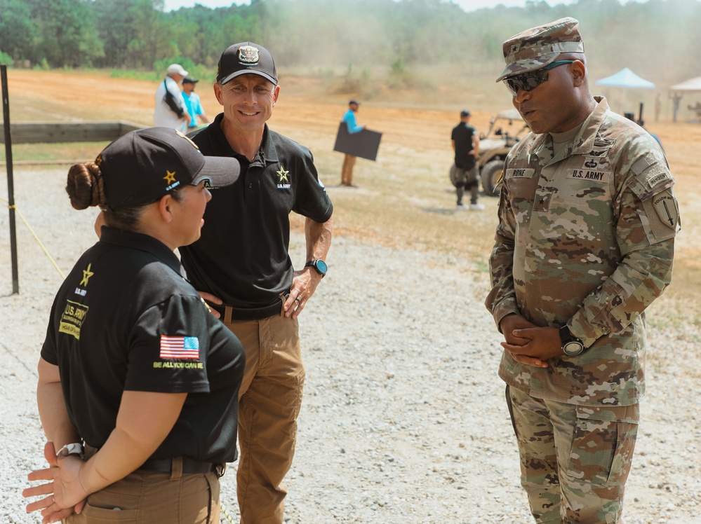 Brig. Gen. Monte L. Rone visits the U.S. Army Marksmanship Unit