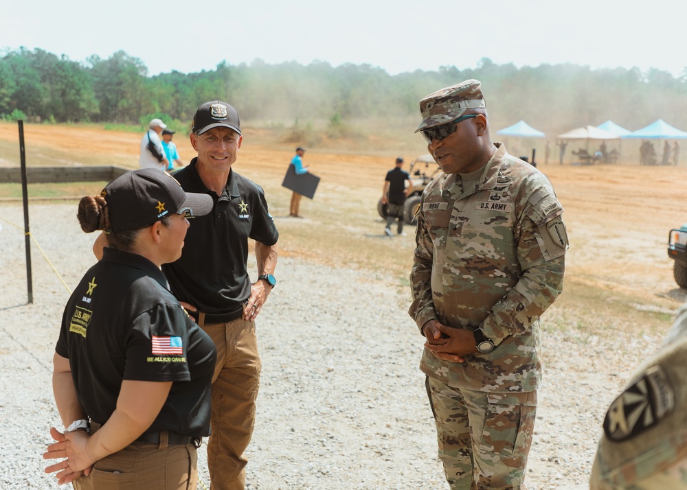 Brig. Gen. Monte L. Rone visits the U.S. Army Marksmanship Unit