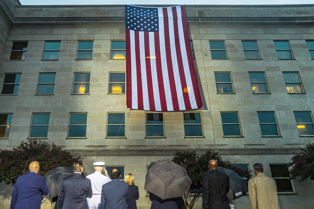 9/11 Flag Unfurling at the Pentagon