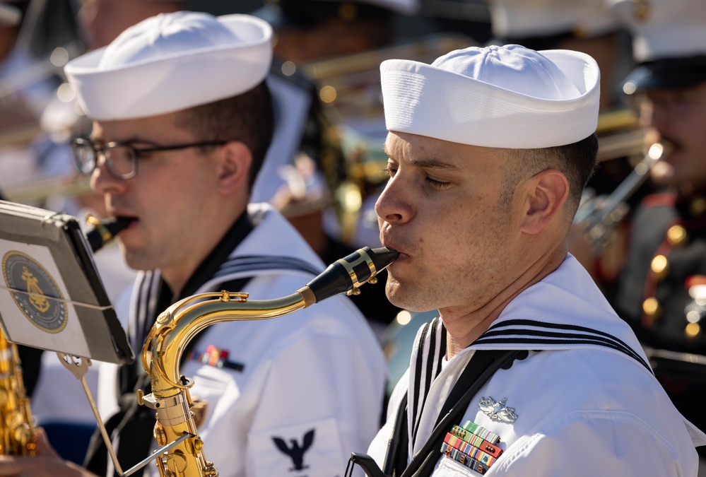U.S. Naval Forces Europe and Africa Band perform Operation Avalanches’ 80th Anniversary