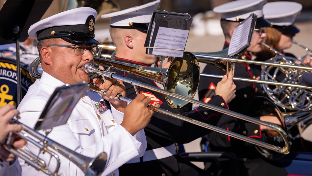 U.S. Naval Forces Europe and Africa Band perform Operation Avalanches’ 80th Anniversary