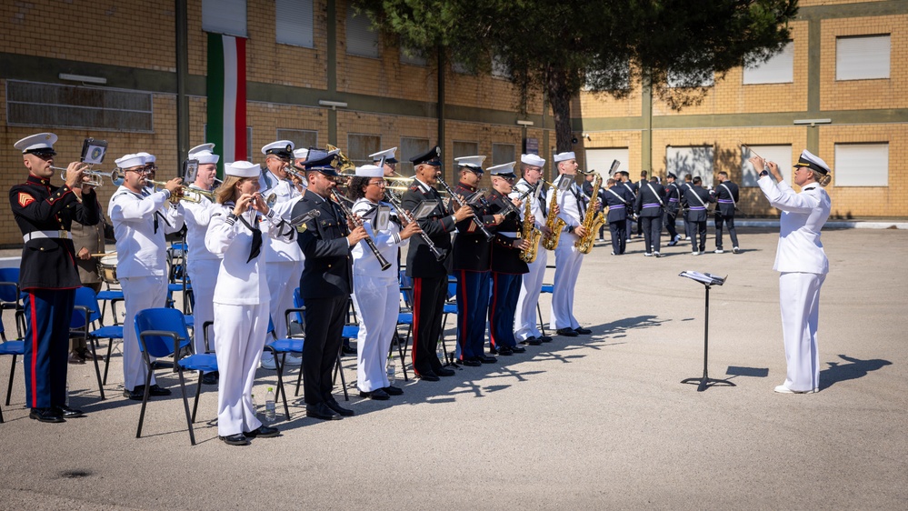 U.S. Naval Forces Europe and Africa Band perform Operation Avalanches’ 80th Anniversary