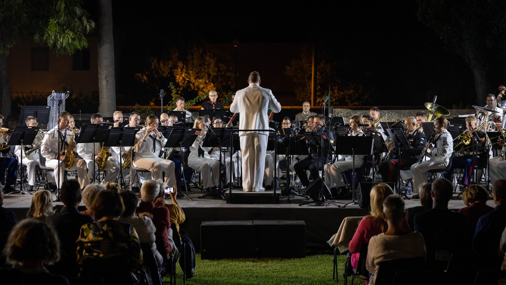 U.S. Naval Forces Europe and Africa Band perform Operation Avalanches’ 80th Anniversary