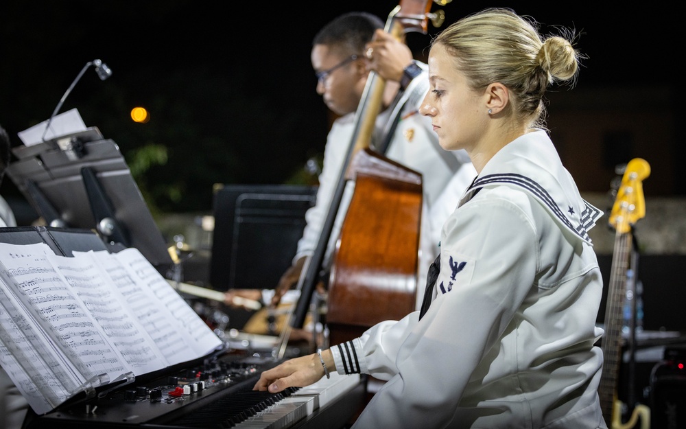 U.S. Naval Forces Europe and Africa Band perform Operation Avalanches’ 80th Anniversary