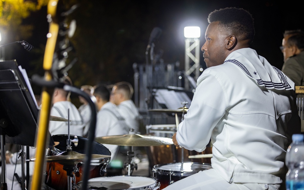 U.S. Naval Forces Europe and Africa Band perform Operation Avalanches’ 80th Anniversary