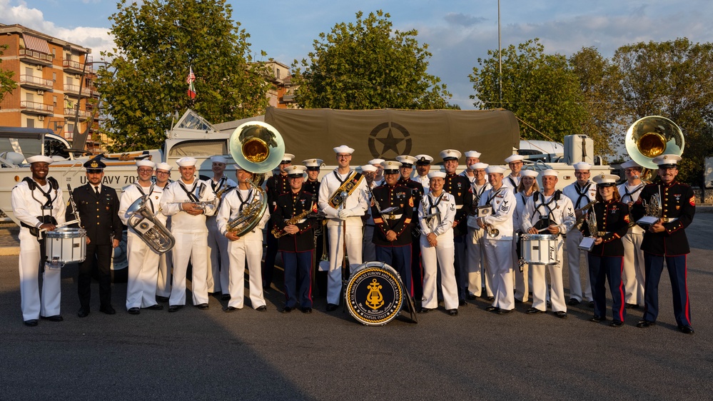 U.S. Naval Forces Europe and Africa Band perform Operation Avalanches’ 80th Anniversary