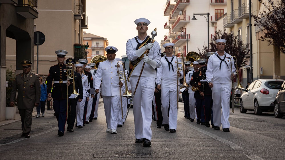 U.S. Naval Forces Europe and Africa Band perform Operation Avalanches’ 80th Anniversary