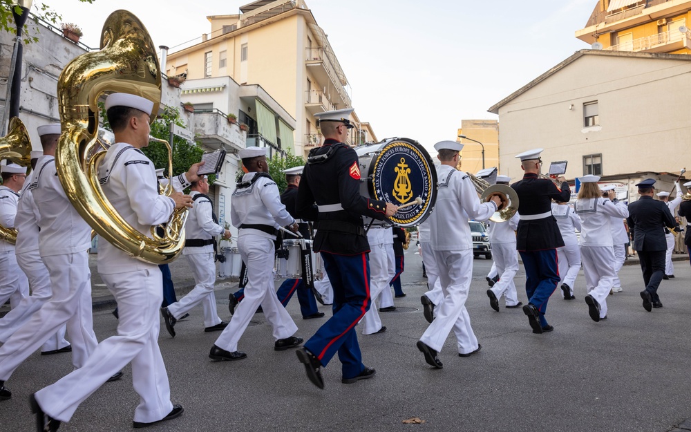 U.S. Naval Forces Europe and Africa Band perform Operation Avalanches’ 80th Anniversary