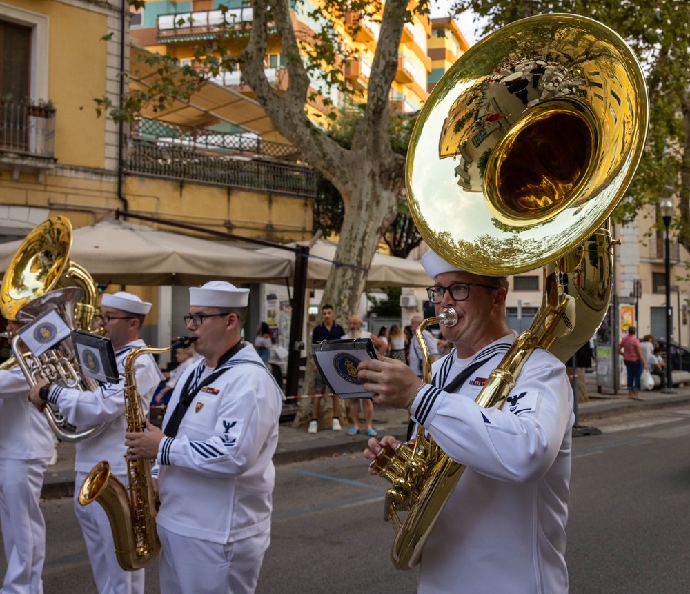 U.S. Naval Forces Europe and Africa Band perform Operation Avalanches’ 80th Anniversary