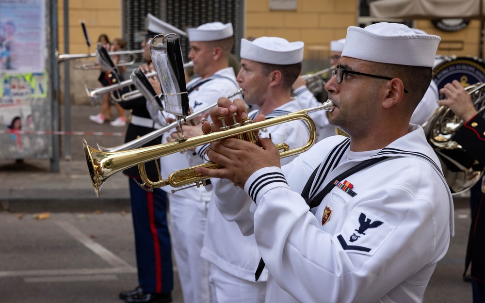 U.S. Naval Forces Europe and Africa Band perform Operation Avalanches’ 80th Anniversary