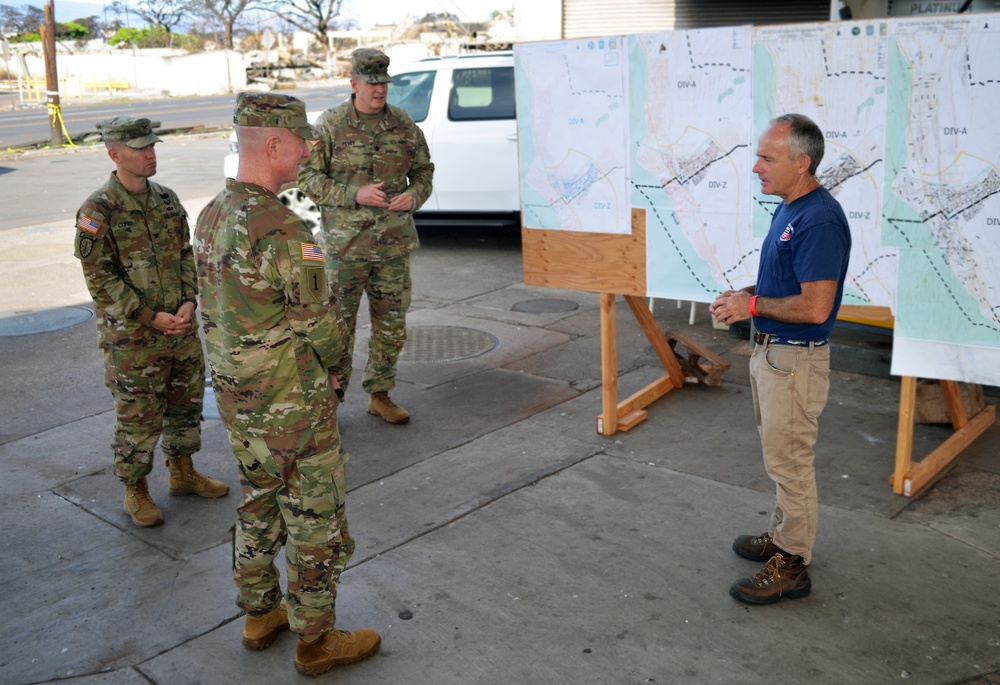 Brig. Gen. Kirk E. Gibbs surveys Lahaina destruction