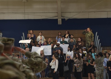 The 4th Infantry Division HQ Returns to Fort Carson, Uncases Colors