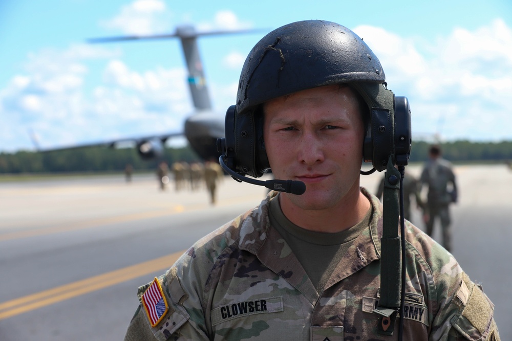 1st Battalion 64th Armor Regiment soldiers practice loading M2A4 Bradley on and off C-17 Globemaster III.