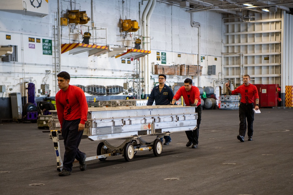 Nimitz Conducts Ammunition Offload Evolution