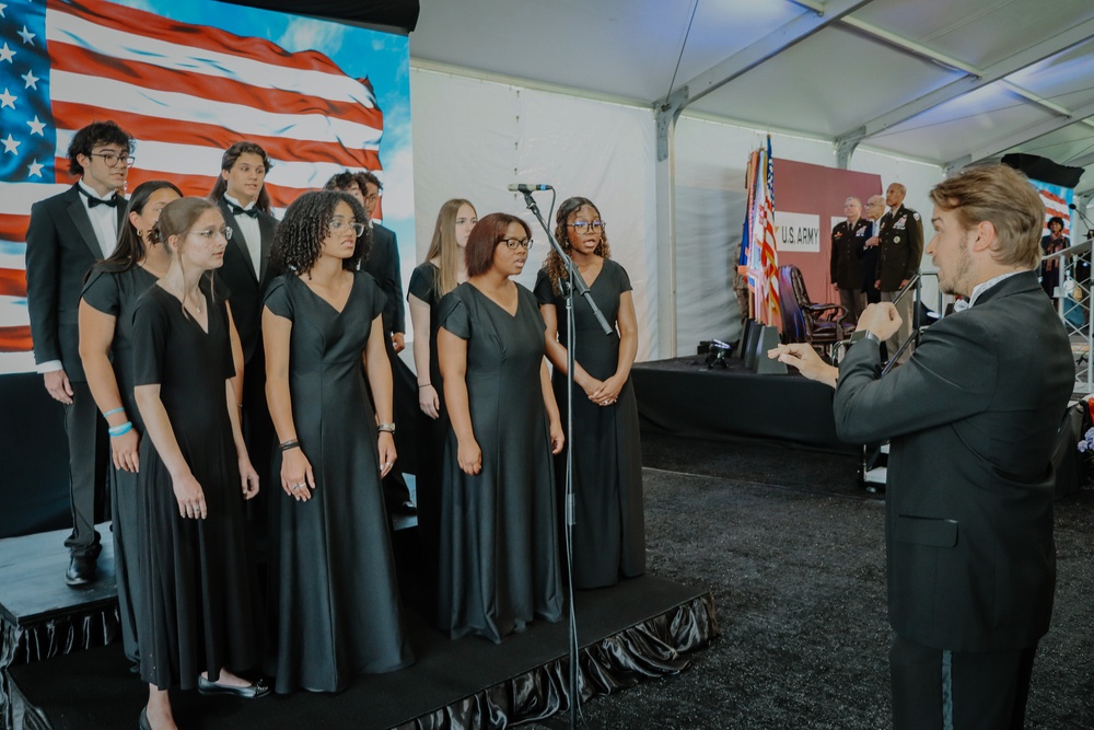 Prince George High School Chorus singing at the Fort Gregg-Adams Redesignation Ceremony