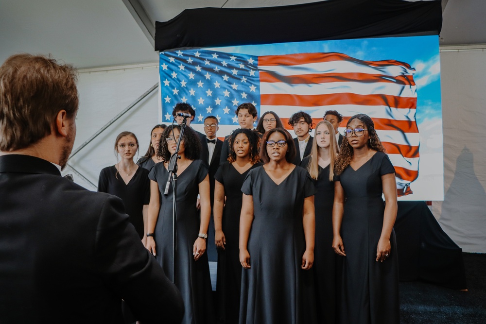 Prince George High School Chorus singing at the Fort Gregg-Adams Redesignation Ceremony