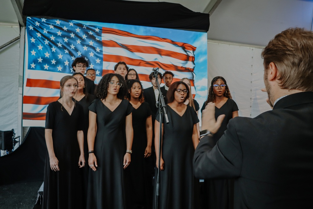 Prince George High School Chorus singing at the Fort Gregg-Adams Redesignation Ceremony