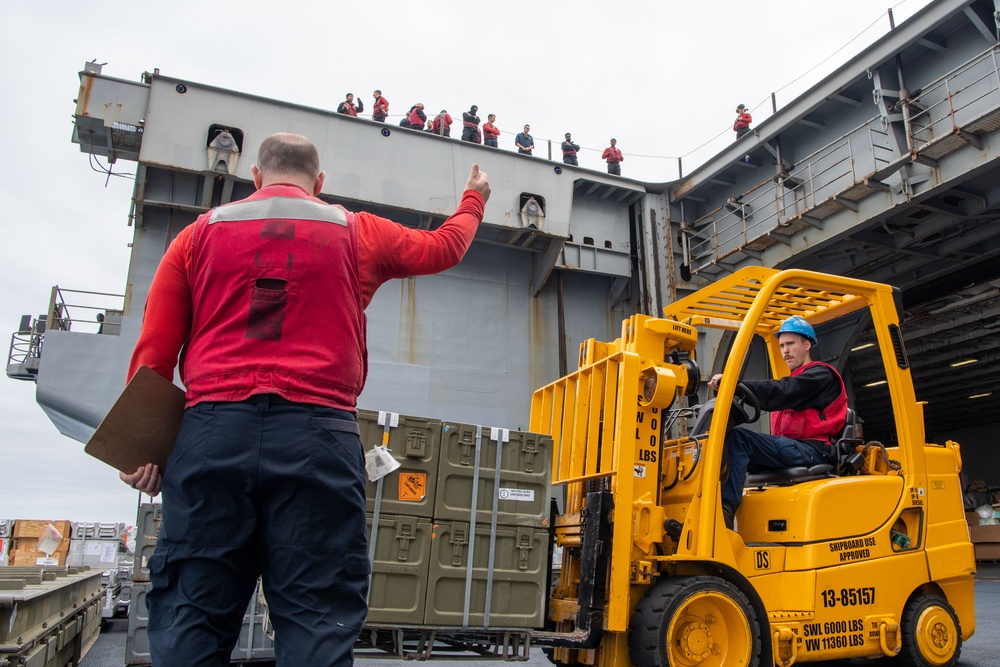 Nimitz Conducts Ammunition Offload Evolution
