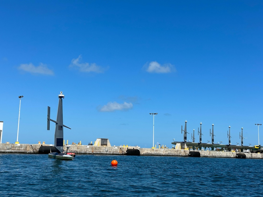 Saildrone Voyager USV Launches to Sea During Operation Windward Stack