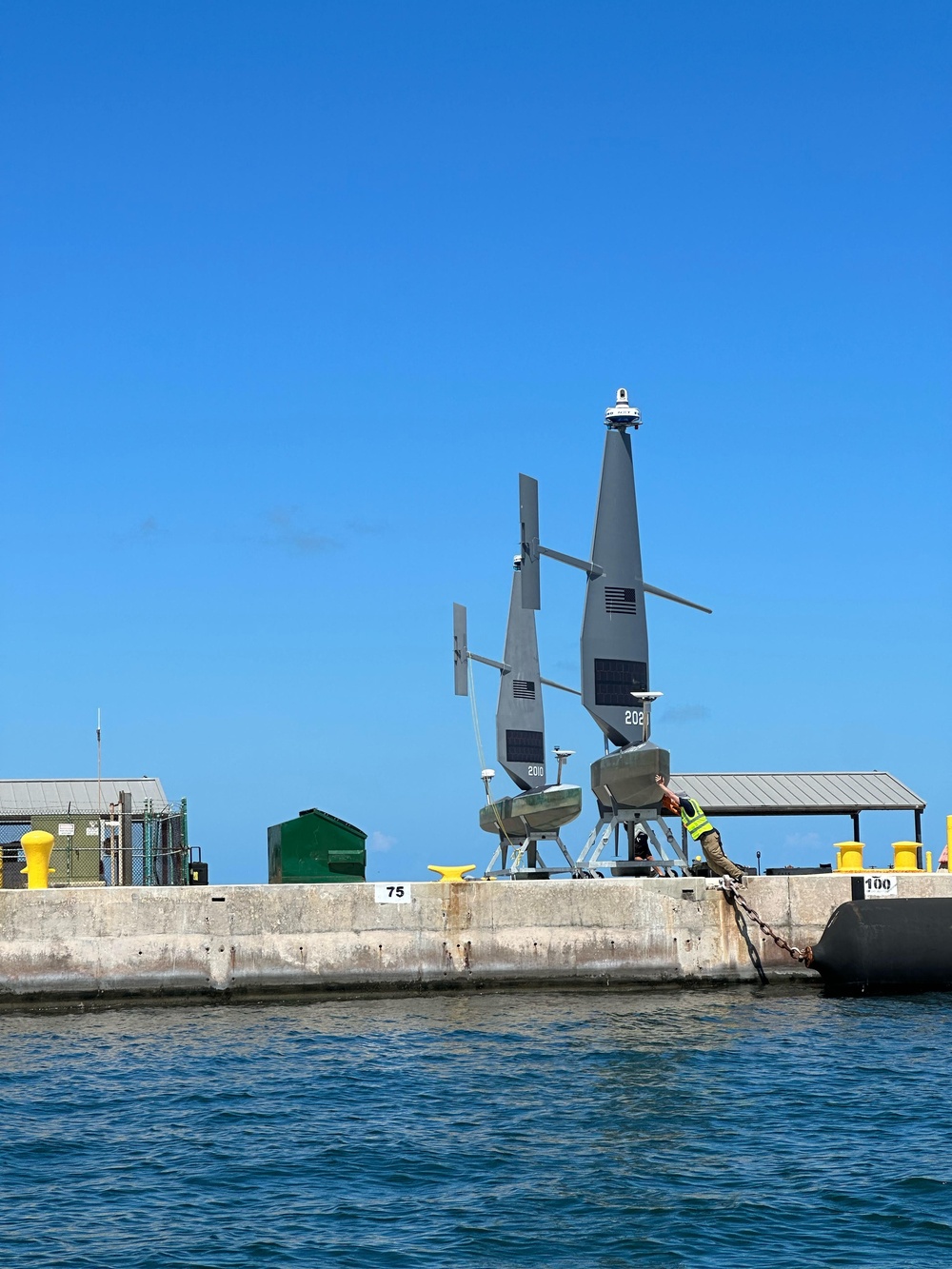 Saildrone Voyager USV Launches to Sea During Operation Windward Stack