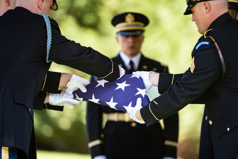 Military Funeral Honors with Funeral Escort are Conducted for U.S. Army Air Forces 1st Lt. William Montgomery in Section 78