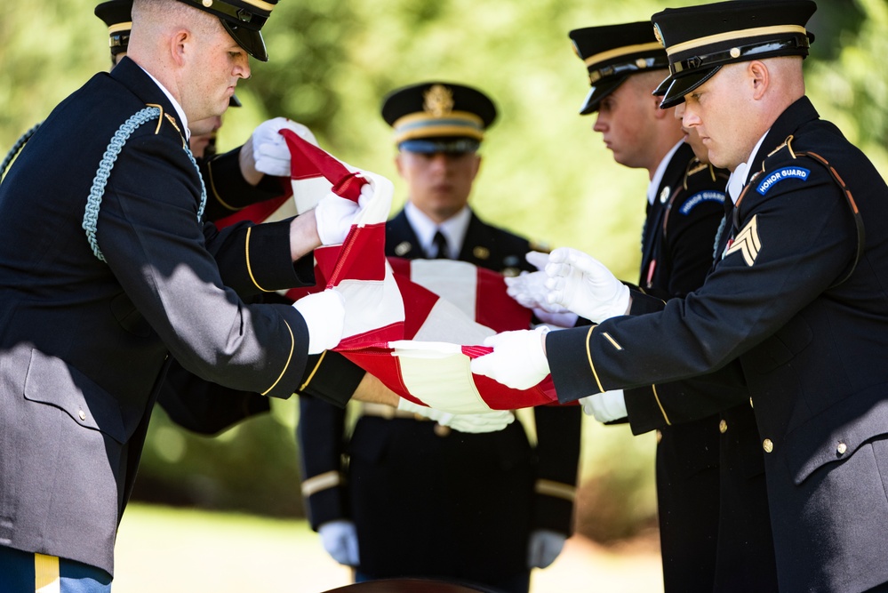 Military Funeral Honors with Funeral Escort are Conducted for U.S. Army Air Forces 1st Lt. William Montgomery in Section 78