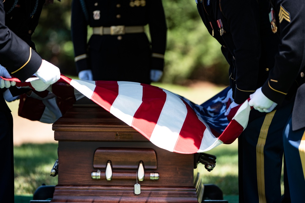 Military Funeral Honors with Funeral Escort are Conducted for U.S. Army Air Forces 1st Lt. William Montgomery in Section 78