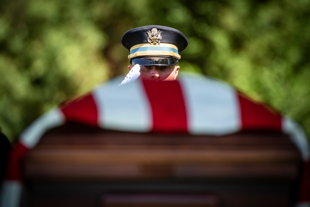 Military Funeral Honors with Funeral Escort are Conducted for U.S. Army Air Forces 1st Lt. William Montgomery in Section 78