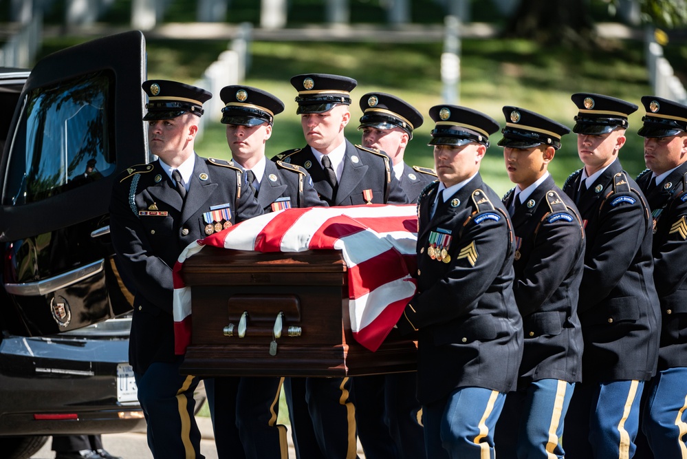 Military Funeral Honors with Funeral Escort are Conducted for U.S. Army Air Forces 1st Lt. William Montgomery in Section 78