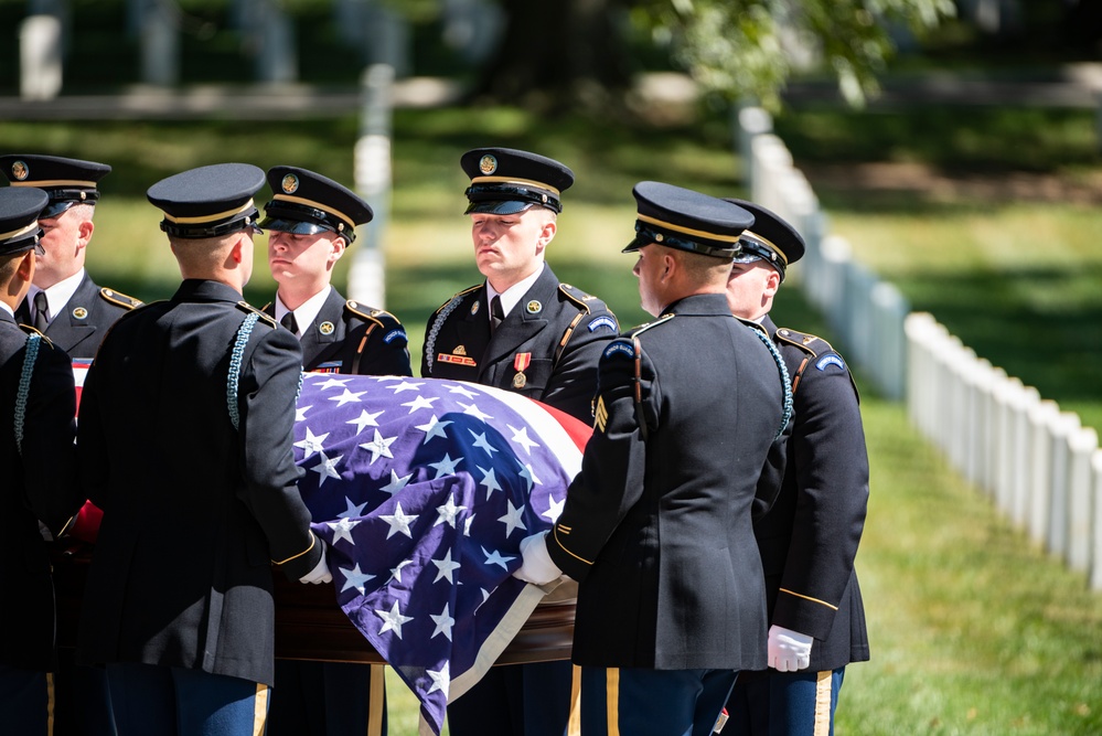 Military Funeral Honors with Funeral Escort are Conducted for U.S. Army Air Forces 1st Lt. William Montgomery in Section 78