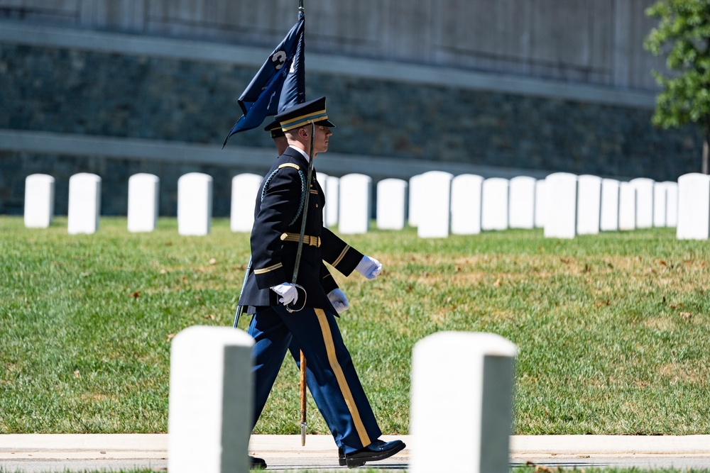 Military Funeral Honors with Funeral Escort are Conducted for U.S. Army Air Forces 1st Lt. William Montgomery in Section 78