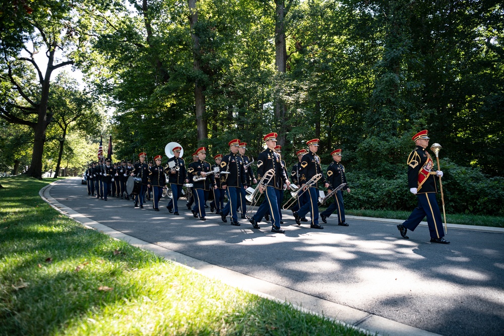 Military Funeral Honors with Funeral Escort are Conducted for U.S. Army Air Forces 1st Lt. William Montgomery in Section 78