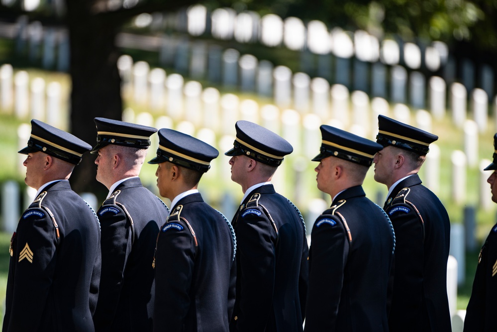 Military Funeral Honors with Funeral Escort are Conducted for U.S. Army Air Forces 1st Lt. William Montgomery in Section 78