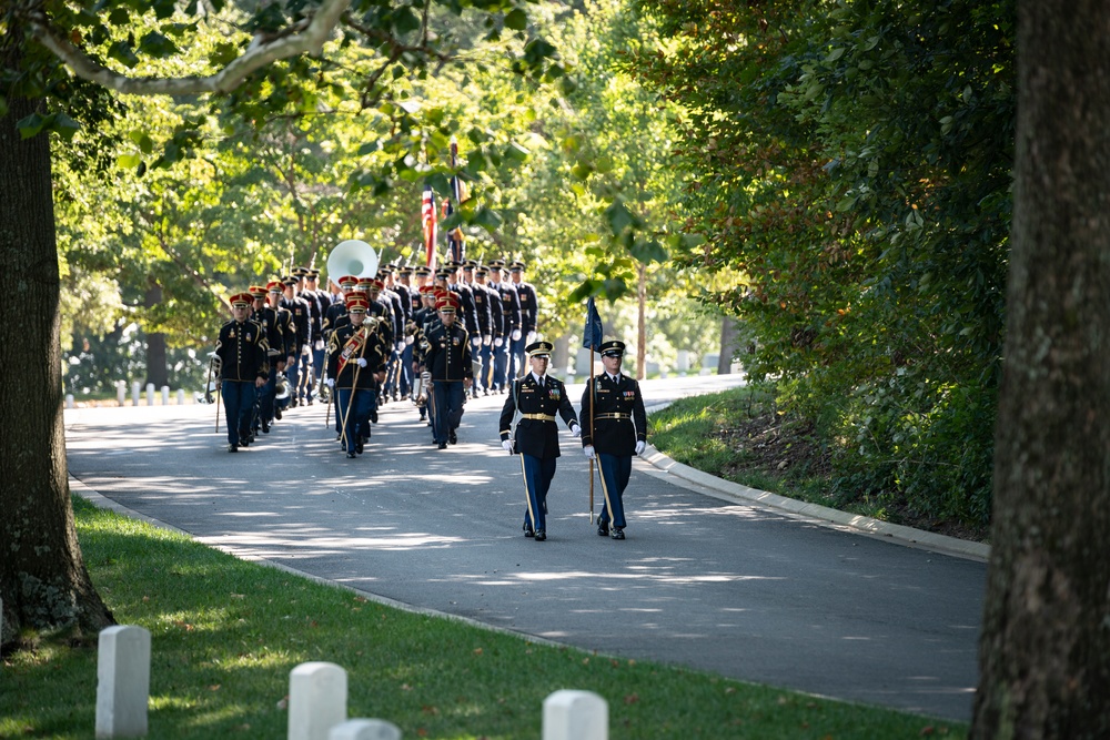 Military Funeral Honors with Funeral Escort are Conducted for U.S. Army Air Forces 1st Lt. William Montgomery in Section 78