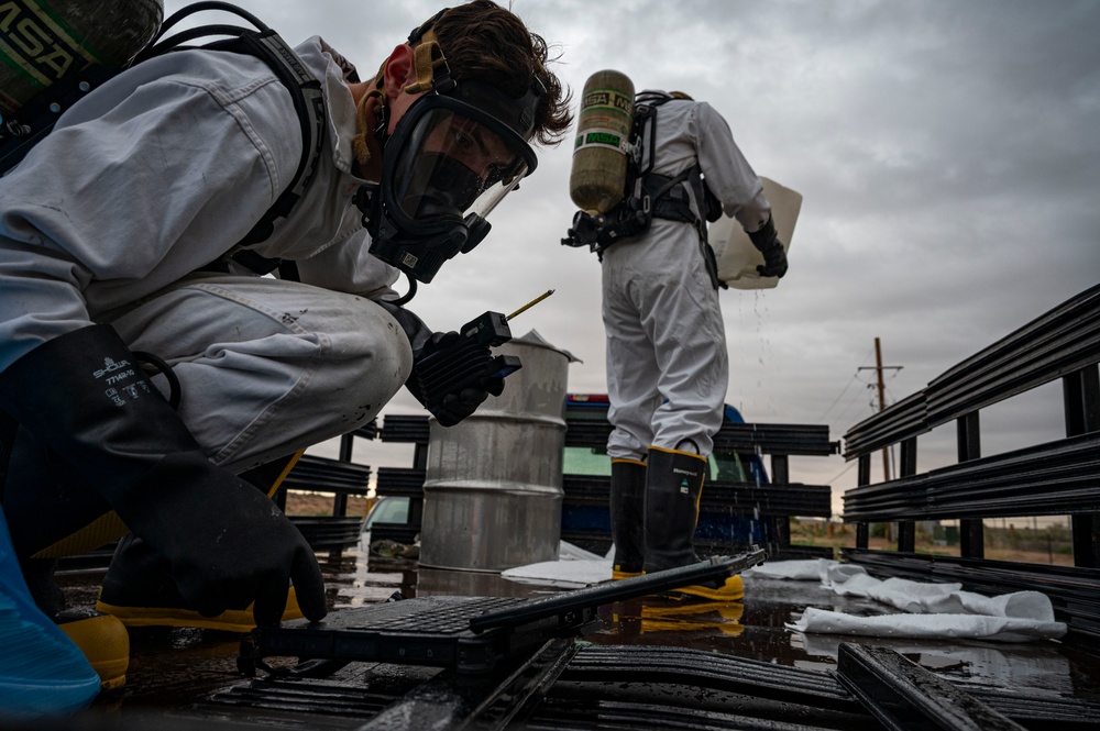 49th Wing agencies conduct mock hydrazine spill exercise