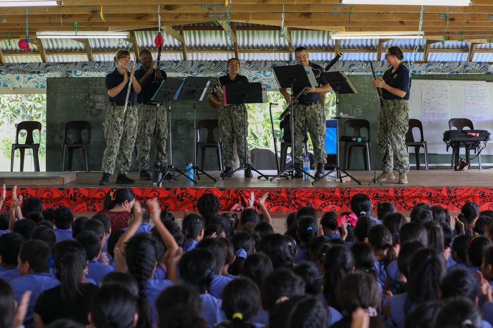 Pacific Partnership 2023 Wind Quintet Performs at Samoa Primary School