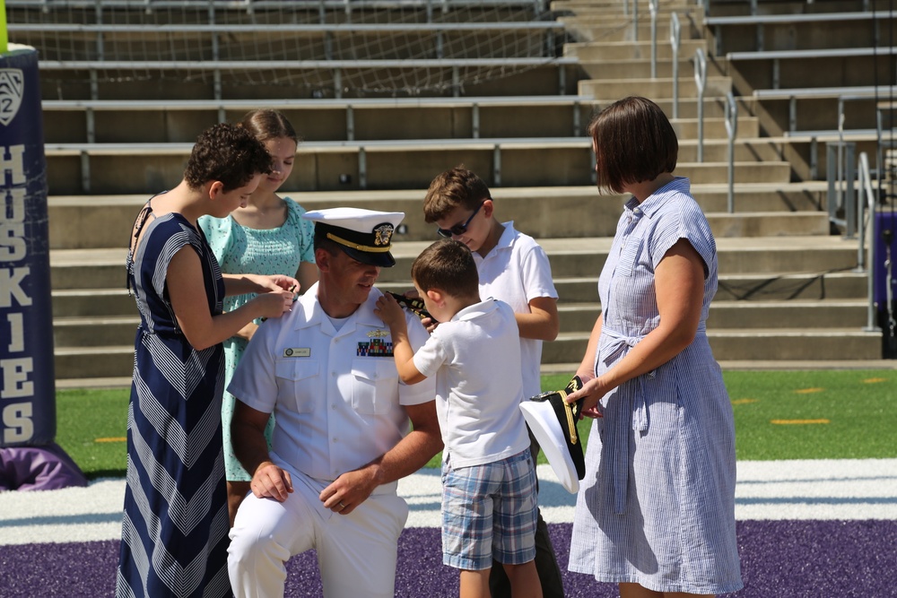 Alaska Airlines Field at Husky Stadium Serves as Backdrop to Civil Engineer Corps Senior Officer Promotion