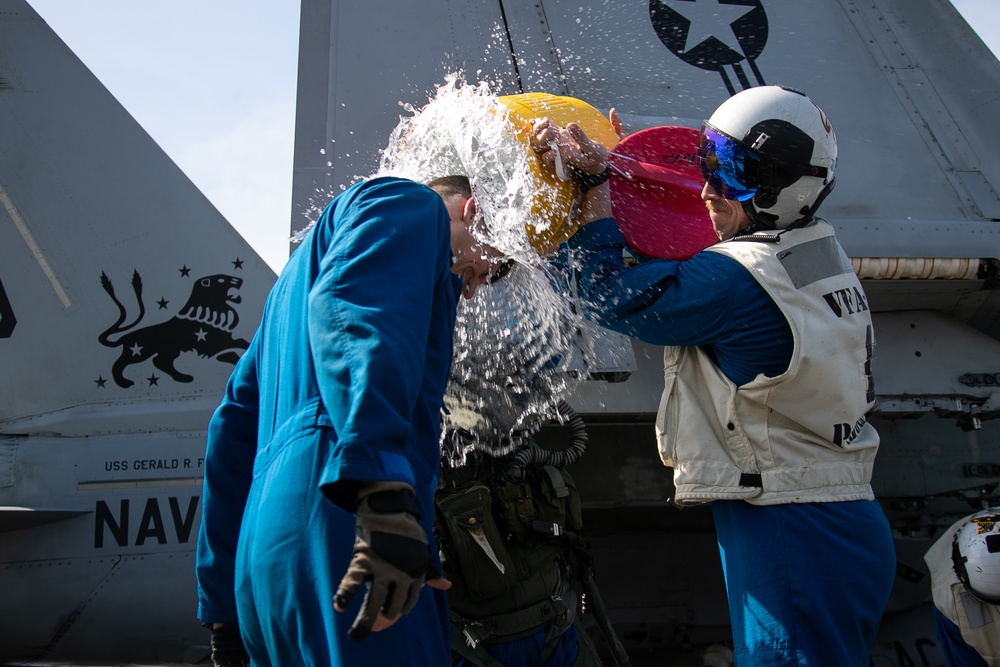 Strike Fighter Squadron 213 Airborne Change of Command