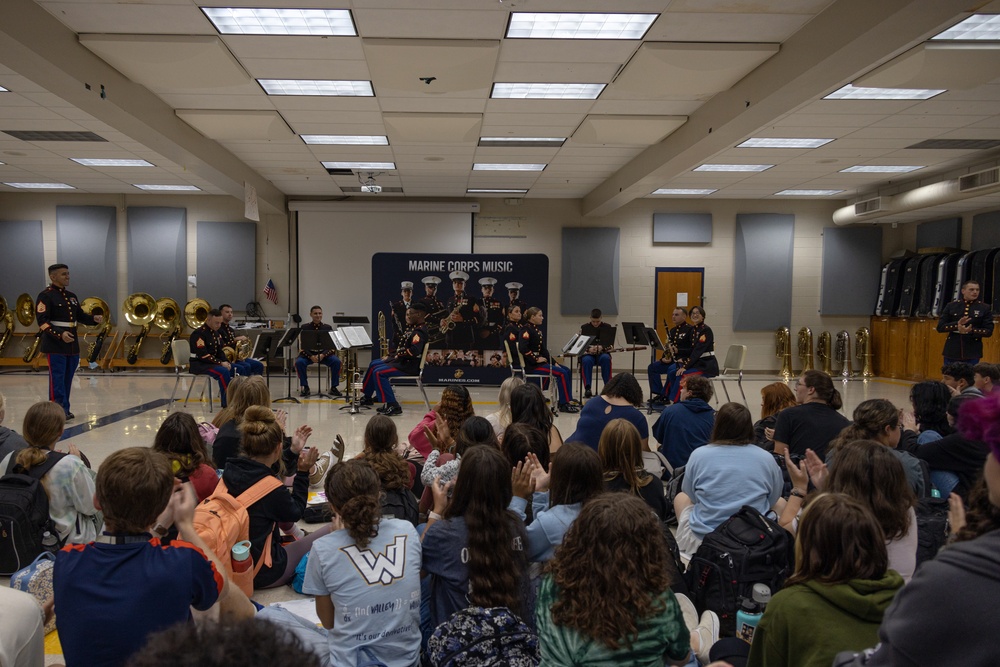 Marine Forces Reserve Band performs in Cleveland, Tennessee for fall tour