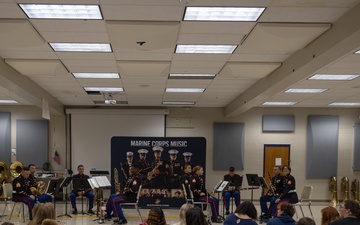Marine Forces Reserve Band visits Walker Valley High School