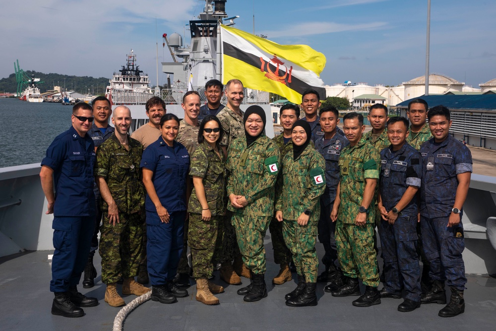 USCGC Munro and Royal Brunei Navy Participate in Medical Engagement for CARAT Brunei 2023