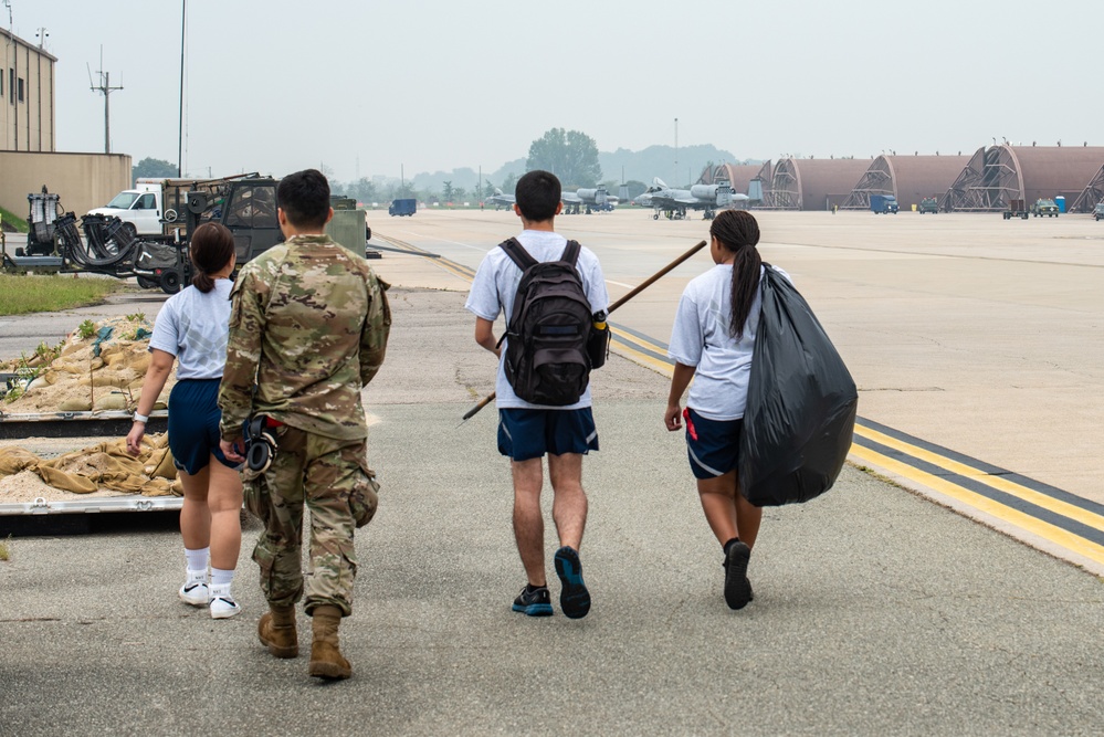 Osan conducts base clean up