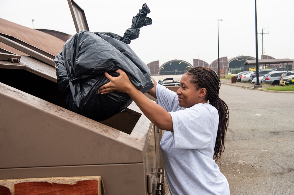 Osan conducts base clean up