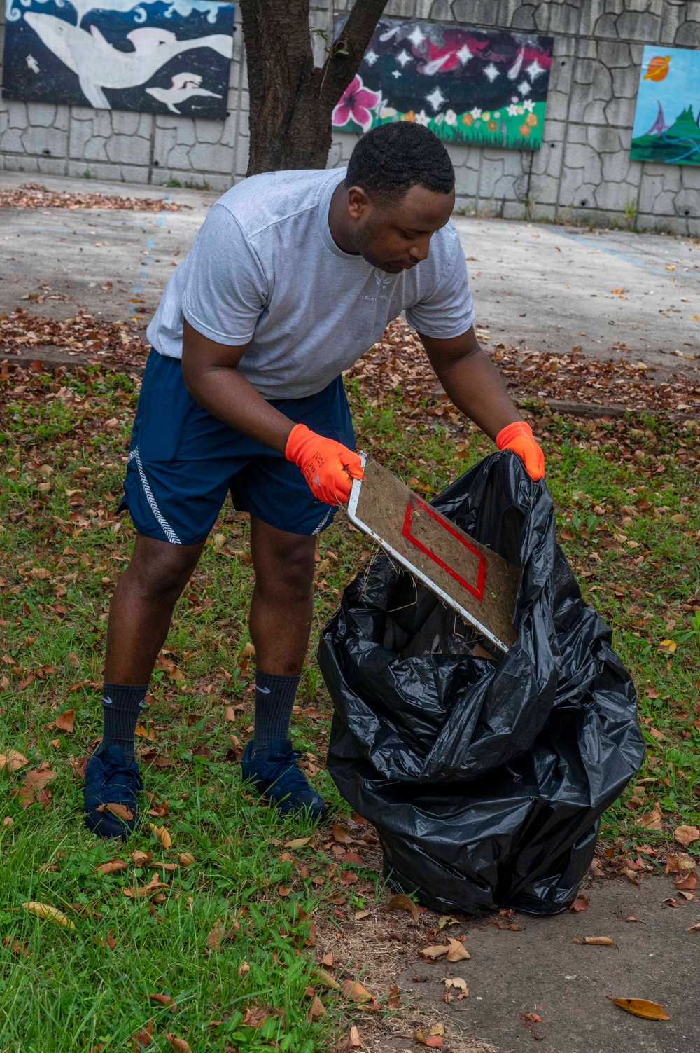 Osan conducts base clean up