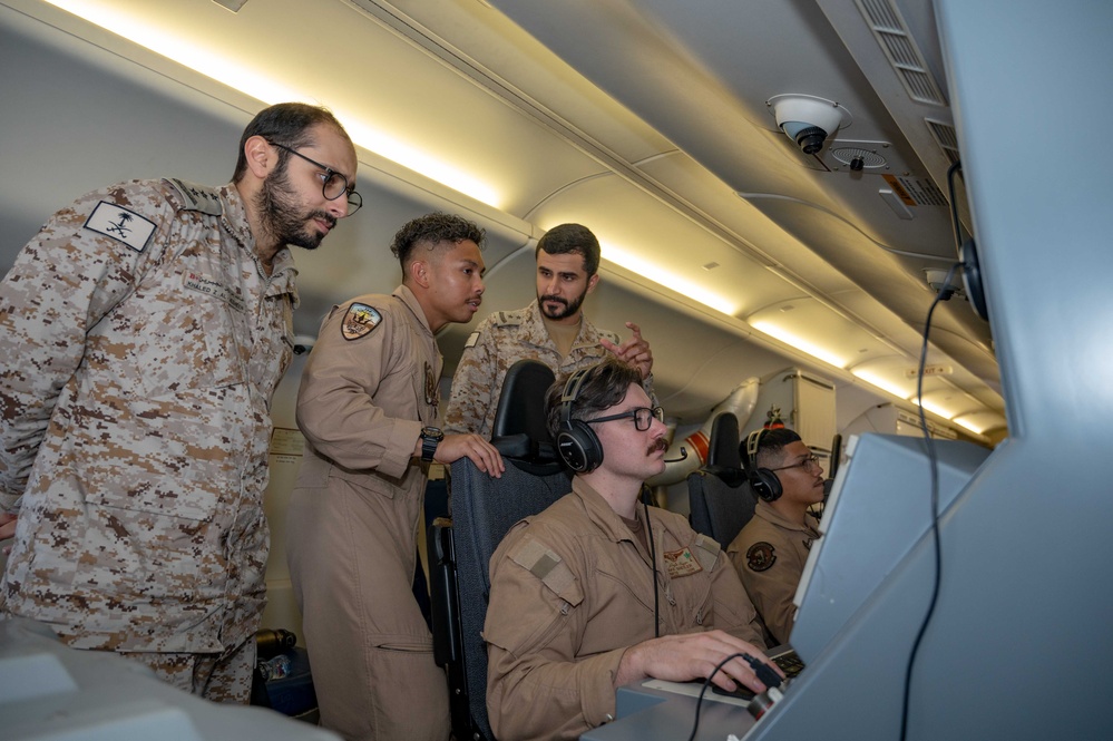 U.S. &amp; Royal Saudi Navy P-8A Poseidon Patrol Flight in Arabian Gulf